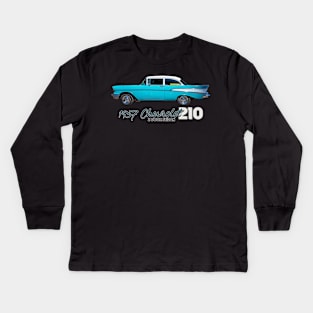 1957 Chevrolet 210 2 Door Sedan Kids Long Sleeve T-Shirt